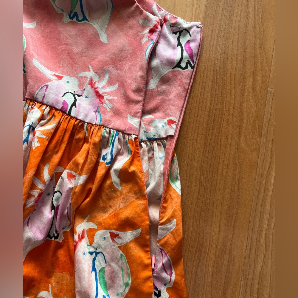 Rachel Antonoff Pink and Orange Maxi Dress with Playful Print - Picture 8 of 16